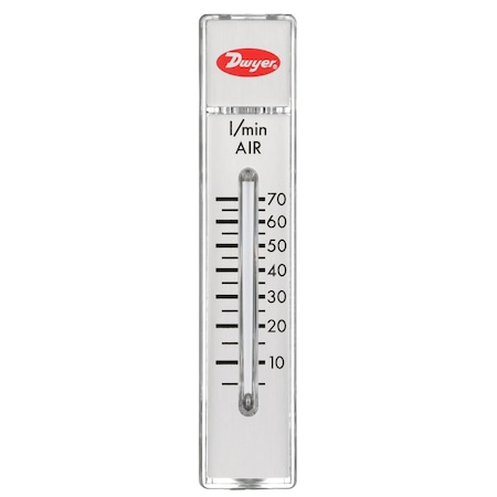 Dwyer Instruments Flowmeter, range 10-100 LPM air, no valve. RMA-25